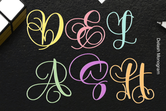 Discover the Delash Font: A Charming Decorative Monogram