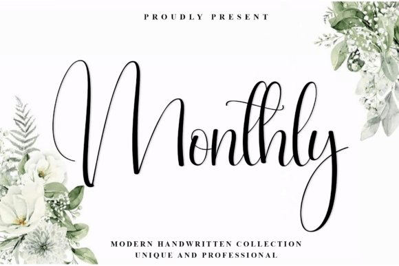 Discover the Elegance of the Monthly Handwritten Font