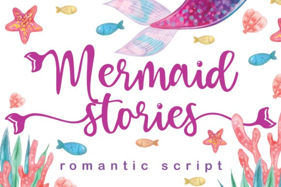 Mermaid Stories: A Handwritten Font with Magical Swashes