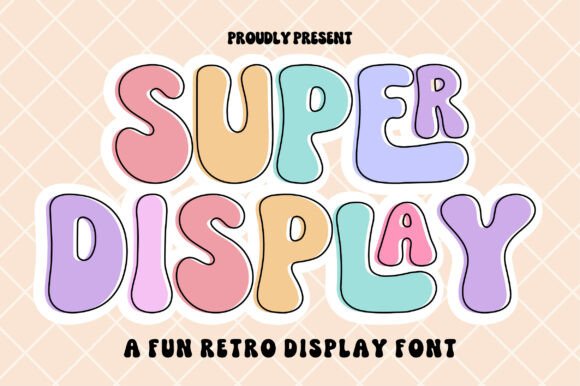 Super Display: A Retro Bubble Font for Standout Creations
